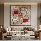 Abstract Art | Crimson Contemplation