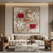 Abstract Art | Crimson Contemplation