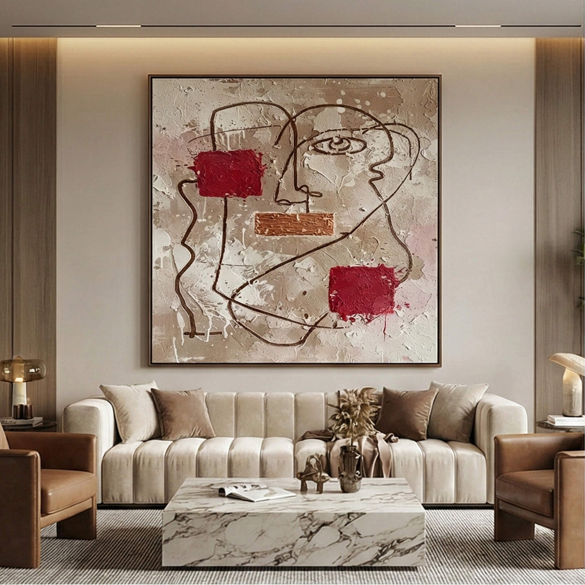 Abstract Art | Crimson Contemplation