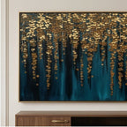 Contemporary Luxe Art | Golden Canopy Falls