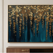 Contemporary Luxe Art | Golden Canopy Falls