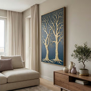 Contemporary Luxe Art | Gilded Midnight Grove