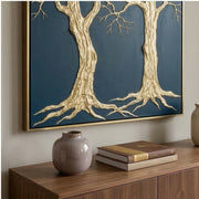 Contemporary Luxe Art | Gilded Midnight Grove