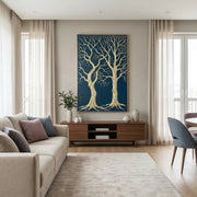 Contemporary Luxe Art | Gilded Midnight Grove