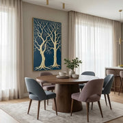 Contemporary Luxe Art | Gilded Midnight Grove