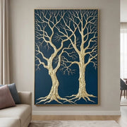 Contemporary Luxe Art | Gilded Midnight Grove