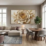 Contemporary Luxe Art | Gilded Rose Bloom