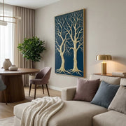 Contemporary Luxe Art | Gilded Midnight Grove