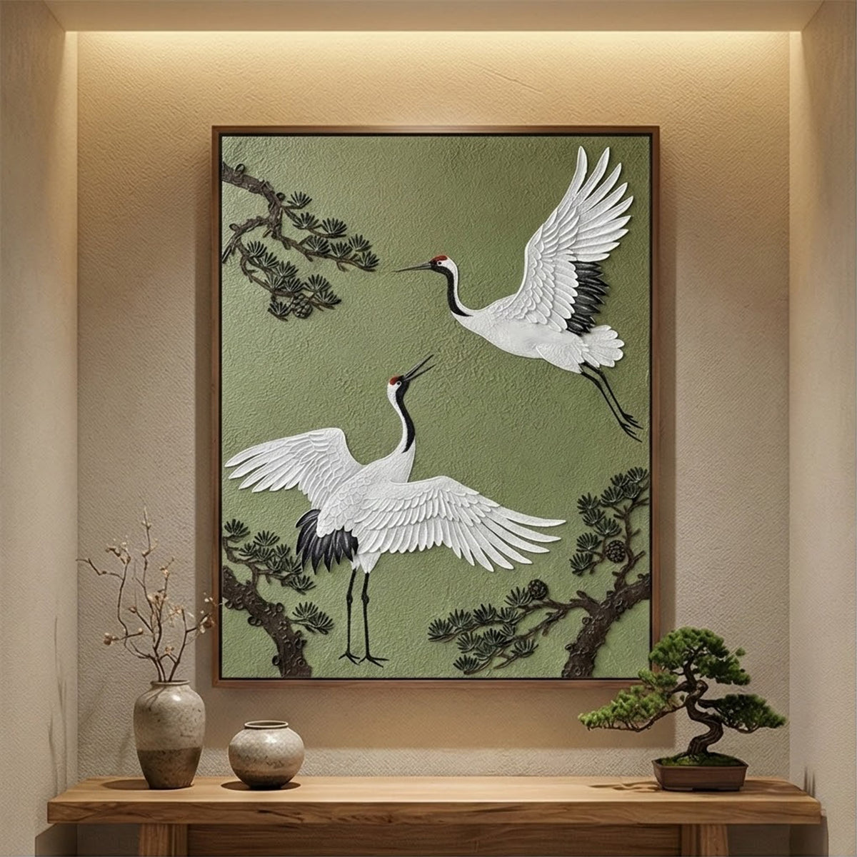 Impressionist Art | Crane & Pine Serenity