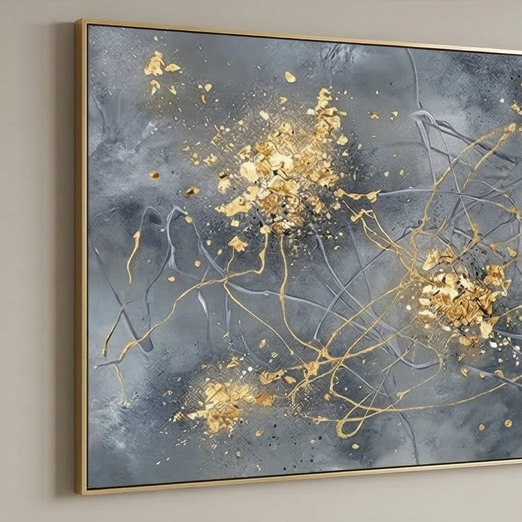 Contemporary Luxe Art | Golden Ember Bloom