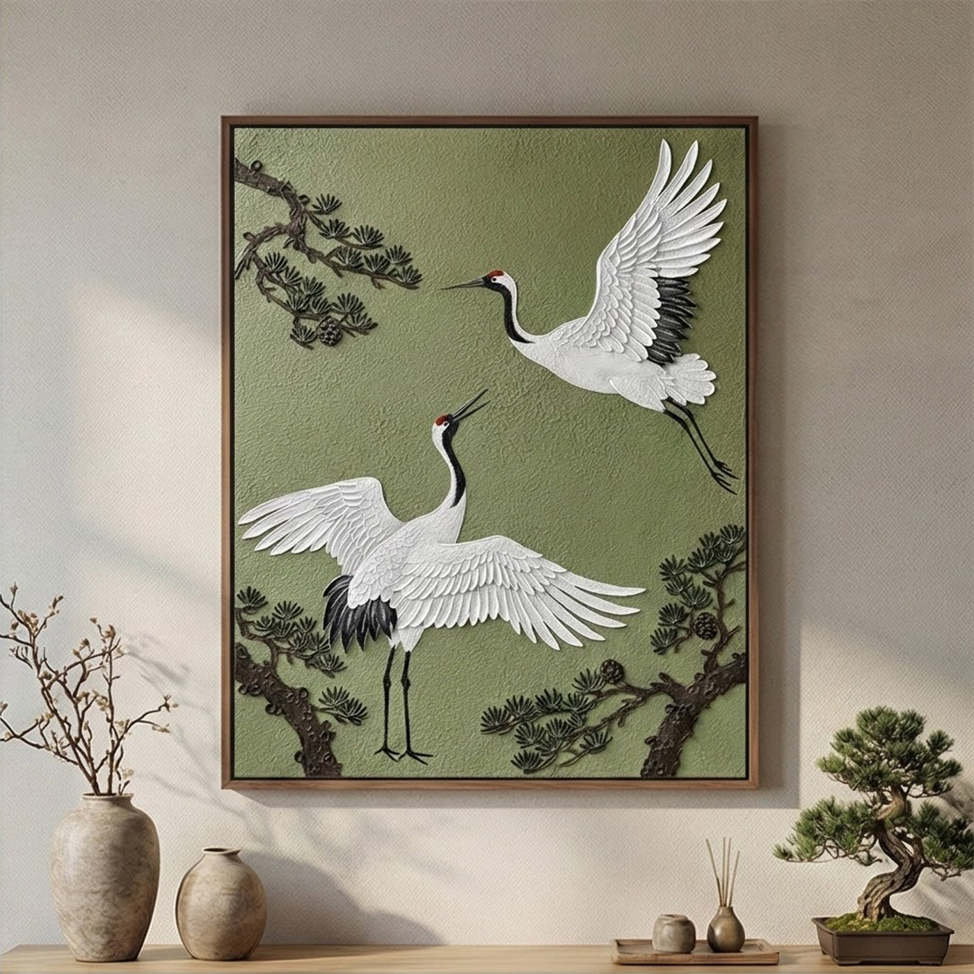 Impressionist Art | Crane & Pine Serenity