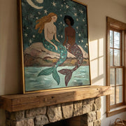 Surreal Art | Moonlit Mermaid Duet