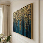 Contemporary Luxe Art | Golden Canopy Falls