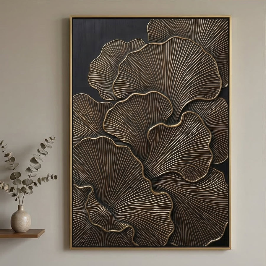 Contemporary Luxe Art | Bronze Petal Whisper