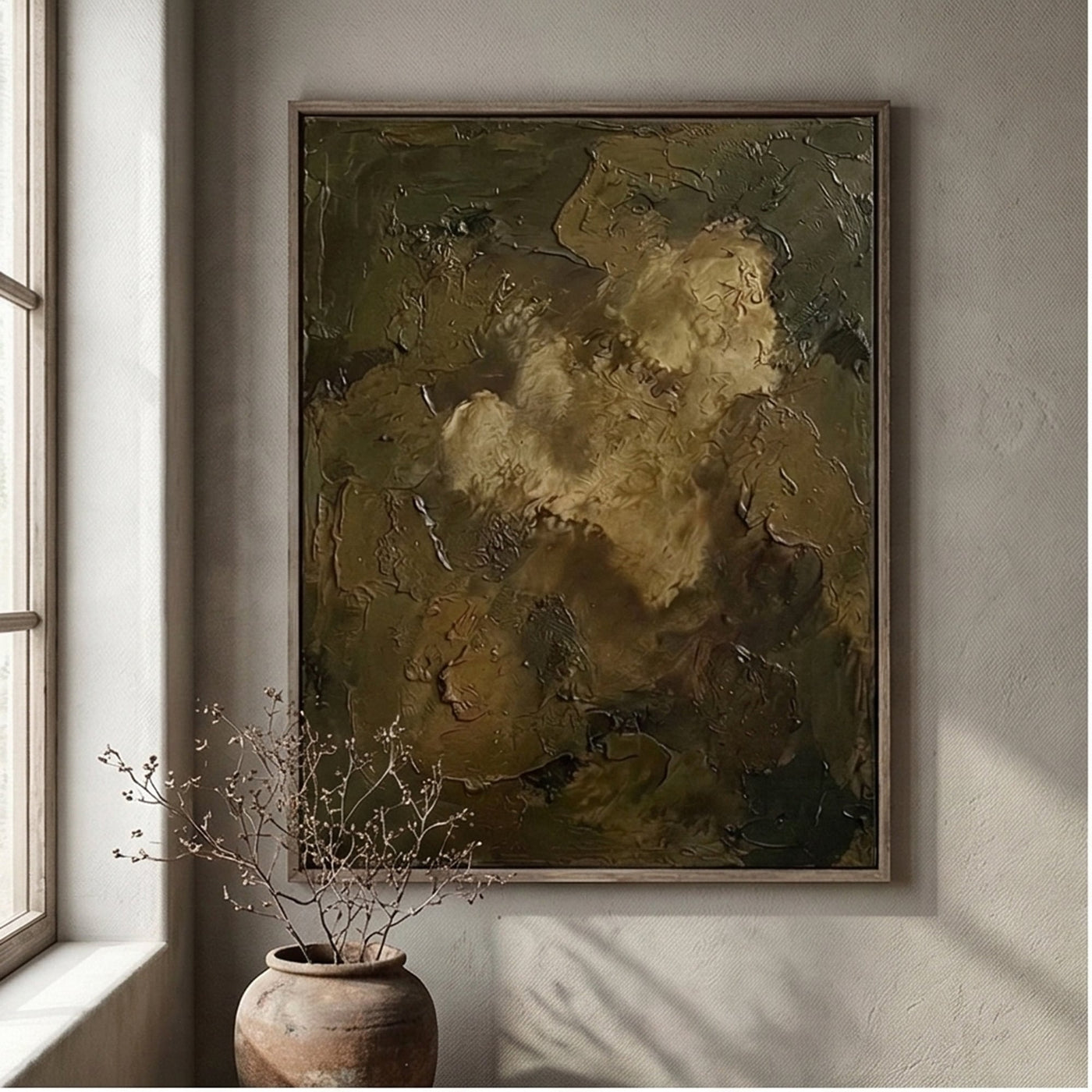 Wabi-Sabi Art | Golden Shadow Figure