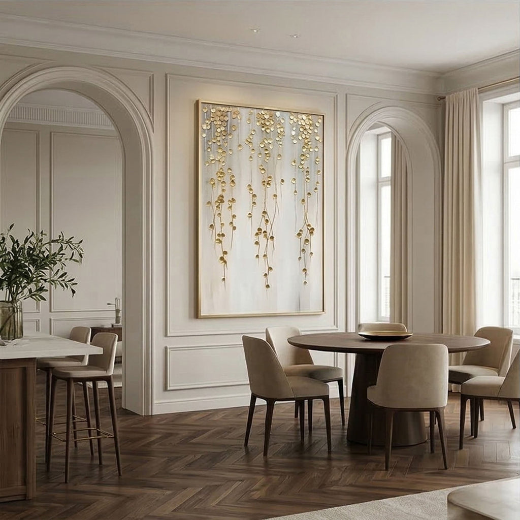 Contemporary Luxe Art | Golden Veil Drift