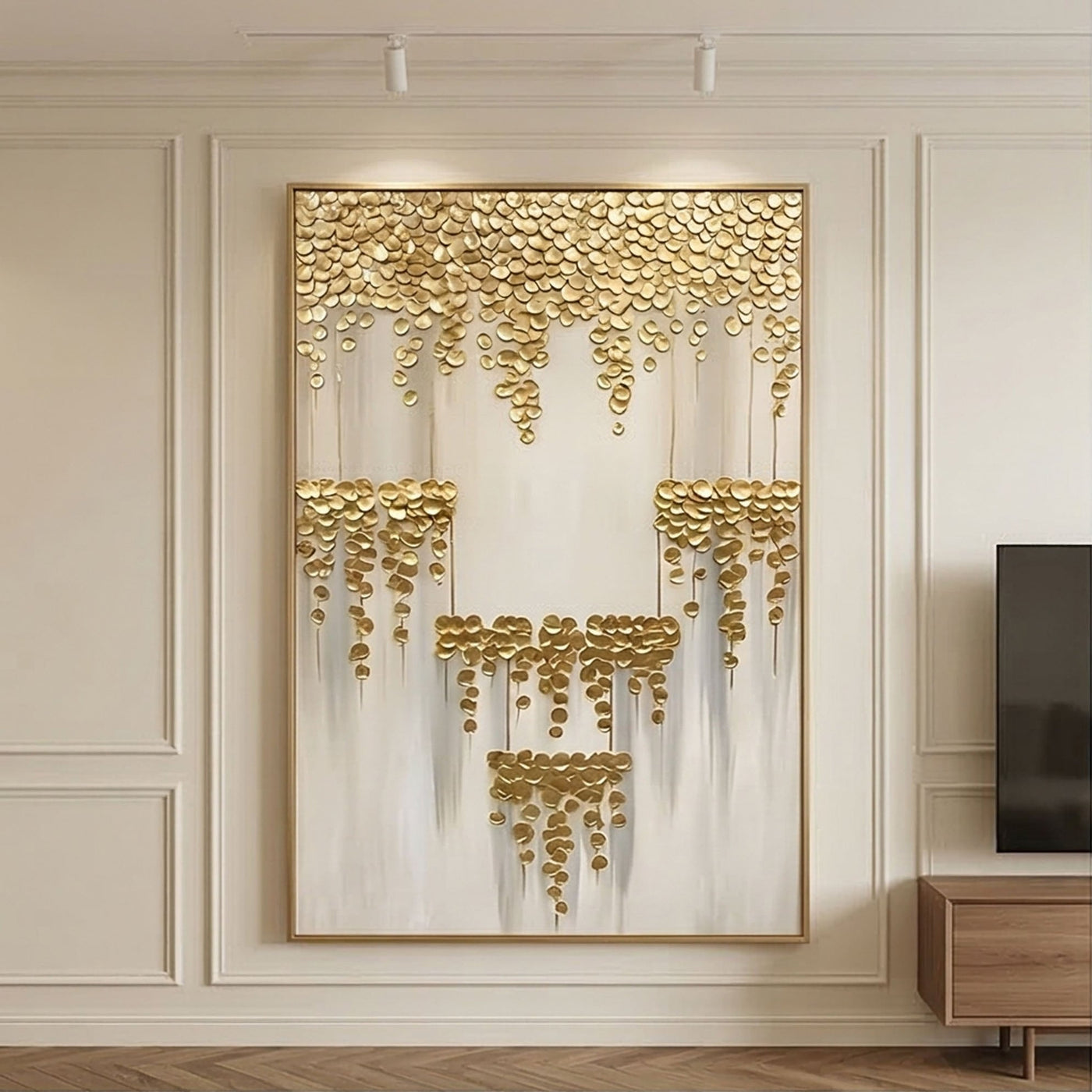 Contemporary Luxe Art | Gilded Cascade Tier