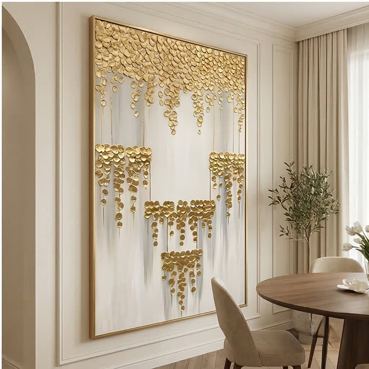 Contemporary Luxe Art | Gilded Cascade Tier
