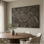 Contemporary Luxe Art | Bronze Strata Echo