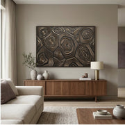 Contemporary Luxe Art | Bronze Strata Echo