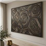 Contemporary Luxe Art | Bronze Strata Echo