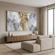 Contemporary Luxe Art | Golden Veil Column