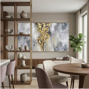 Contemporary Luxe Art | Golden Veil Column