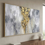 Contemporary Luxe Art | Golden Veil Column