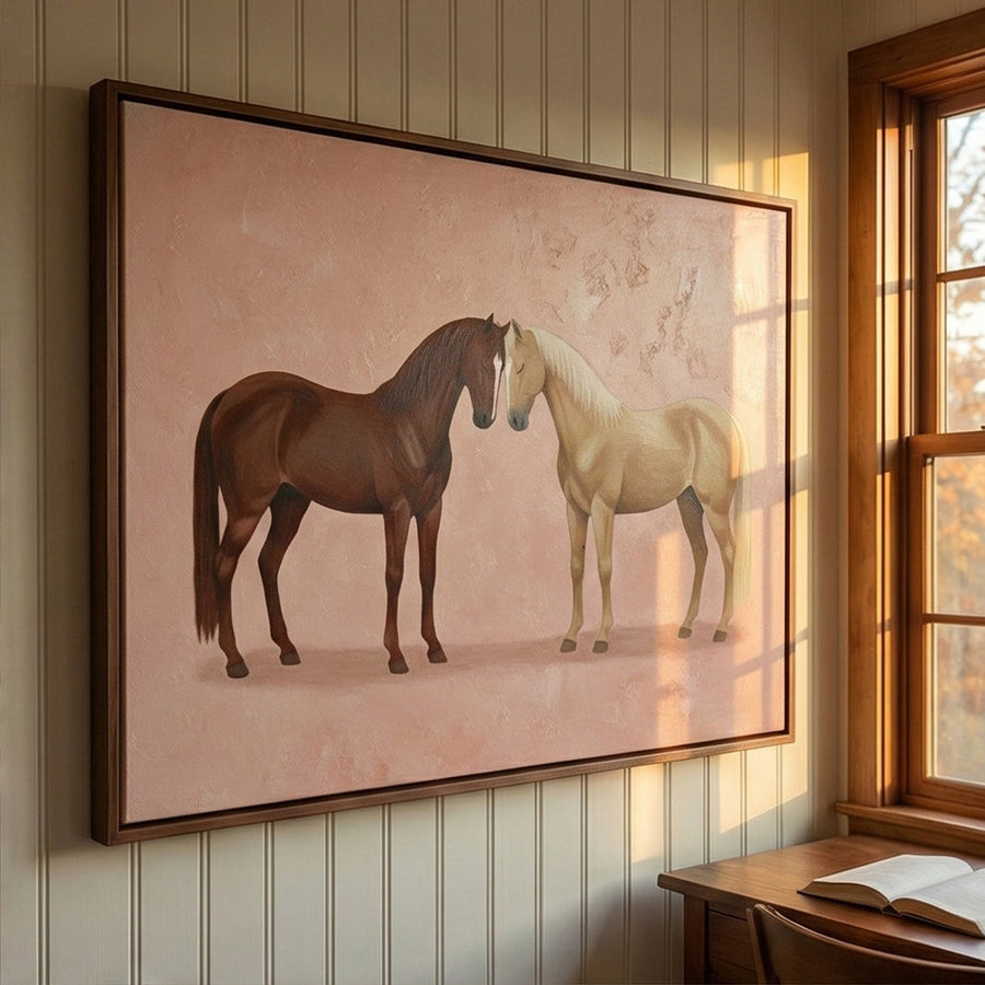 Vintage Americana Art | Soft Nuzzle Duo
