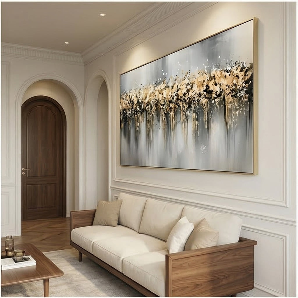 Contemporary Luxe Art | Ivory Drift Horizon