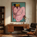 Surreal Art | Cozy-Yellow Book Reader