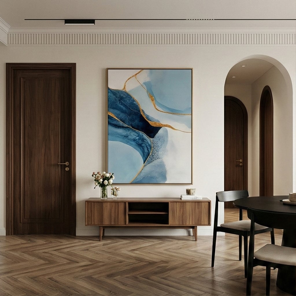 Contemporary Luxe Art | Azure Kintsugi