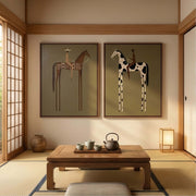 Vintage Americana Art | Long-Legged Duality