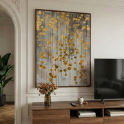Contemporary Luxe Art | Gilded Rainfall