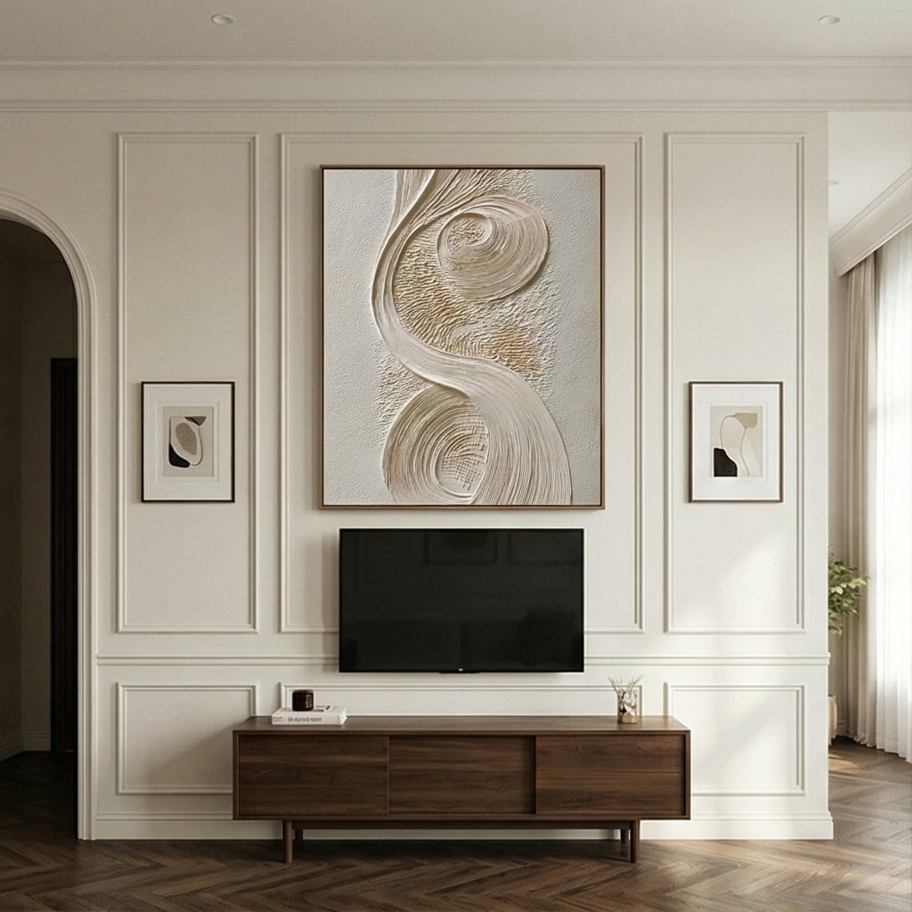 3D textured Art | Ivory Drift