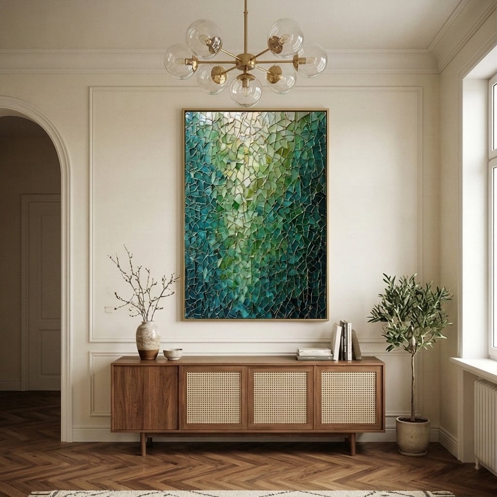 Contemporary Luxe Art | Emerald Kintsugi