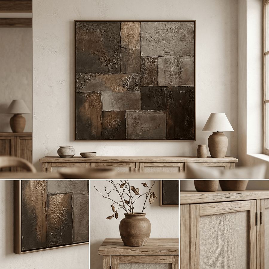 Wabi-Sabi Art | Burnished Earth Mosaic