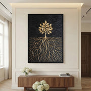 Contemporary Luxe Art | Golden Rooted Grace