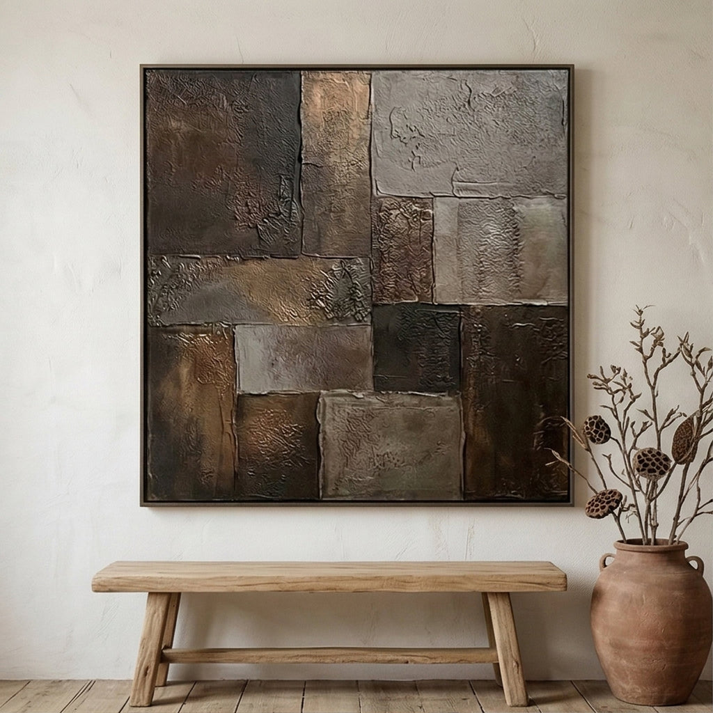 Wabi-Sabi Art | Burnished Earth Mosaic