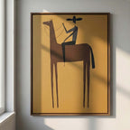 Vintage Americana Art | Golden Solitude Rider