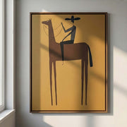 Vintage Americana Art | Golden Solitude Rider