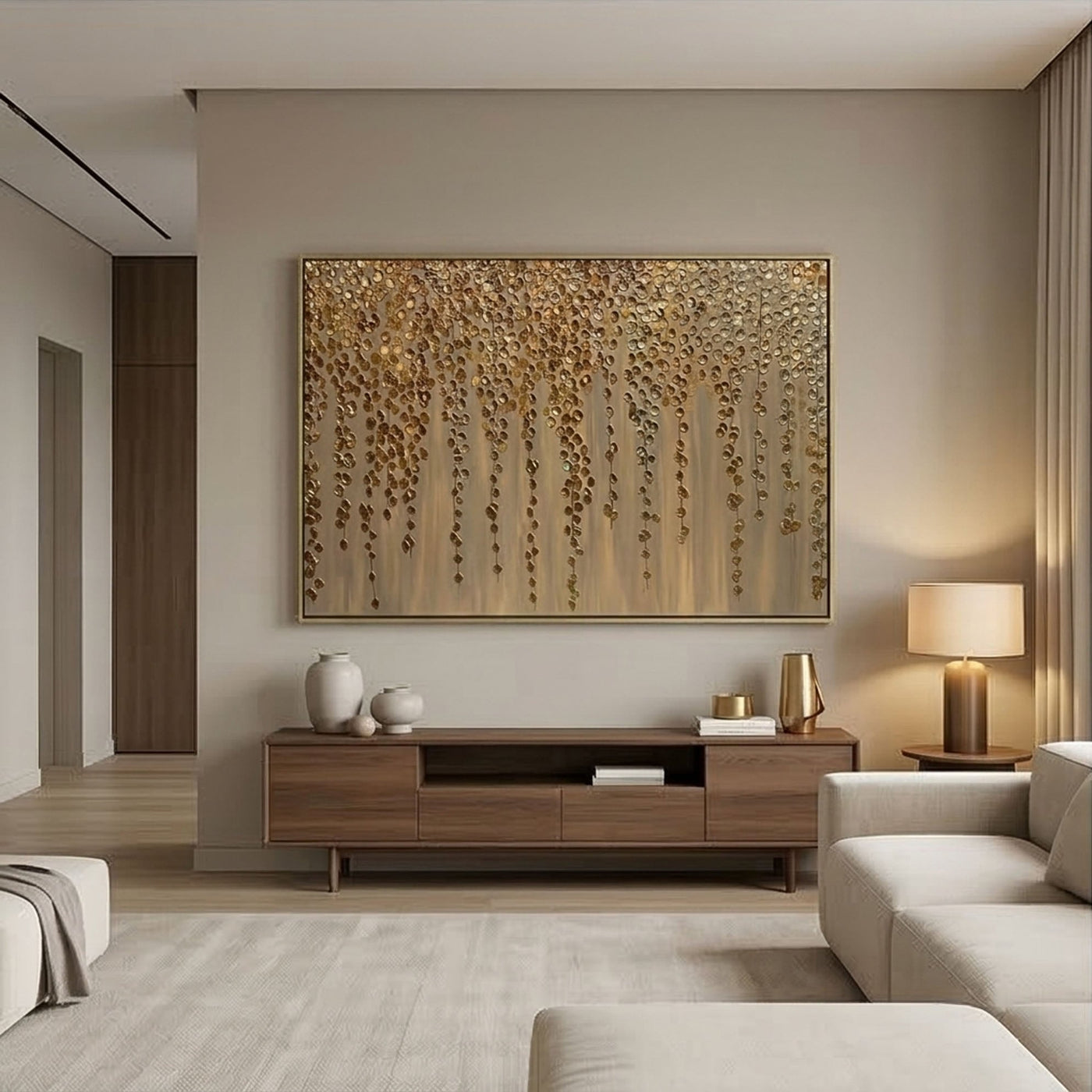 Contemporary Luxe Art | Amber Rain Cascade