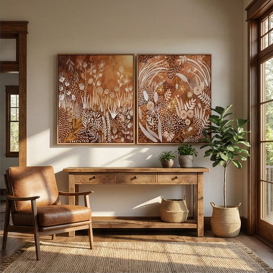 Bohemian Art | Botanical Gold Harmony