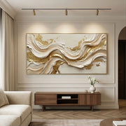 Contemporary Luxe Art | Gilded Silk Current