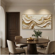 Contemporary Luxe Art | Gilded Silk Current