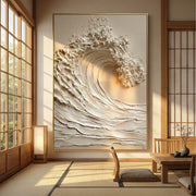 3D-Textured Art | Cresting Wave Serenity