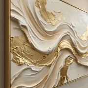 Contemporary Luxe Art | Gilded Silk Current
