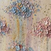 3D-Textured Art | Petal Cascade Glow - C