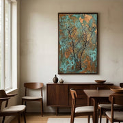 Wabi-Sabi Art | Verdigris Branch Poem