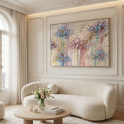 3D-Textured Art | Petal Cascade Glow - C